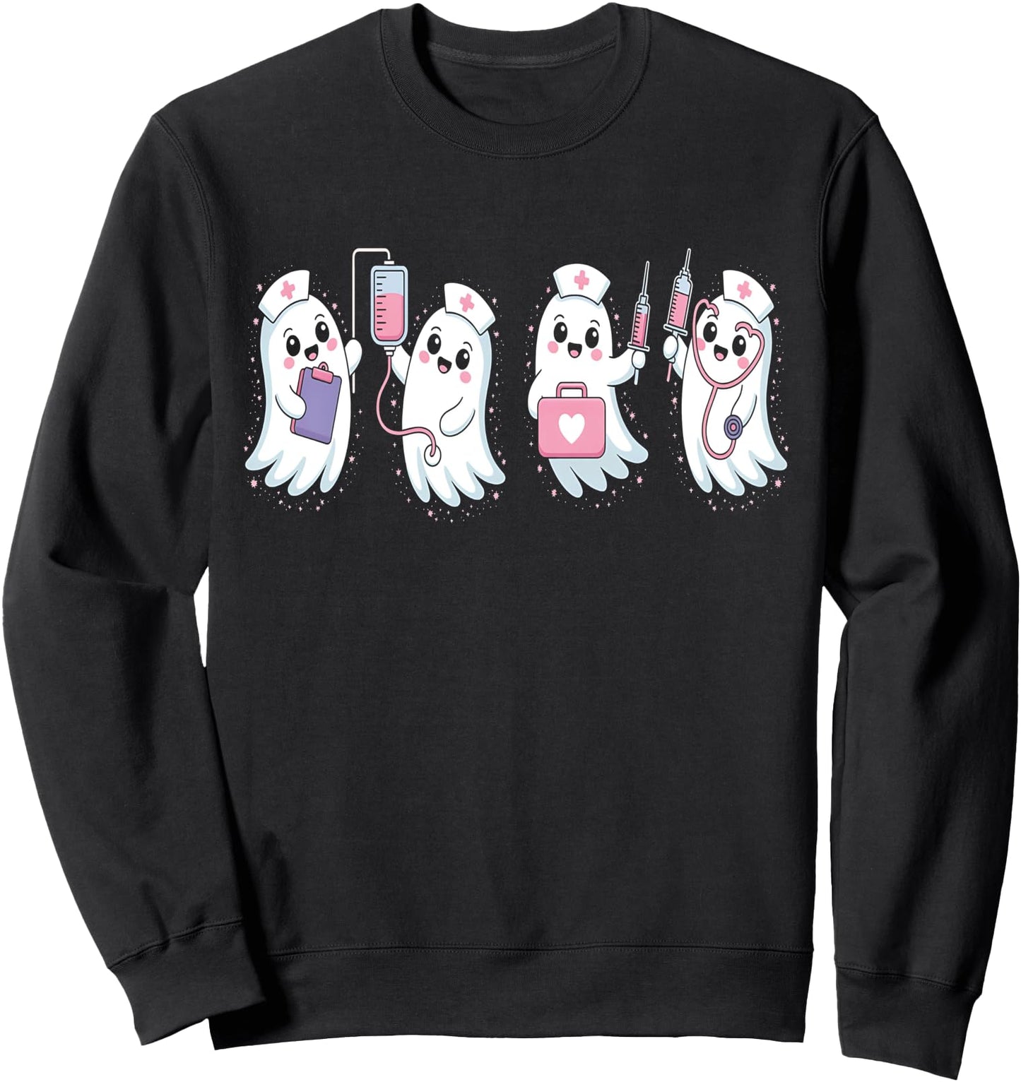Funny Ghost Spooky Nurse Halloween Cute RN Nurse Sweatshirt