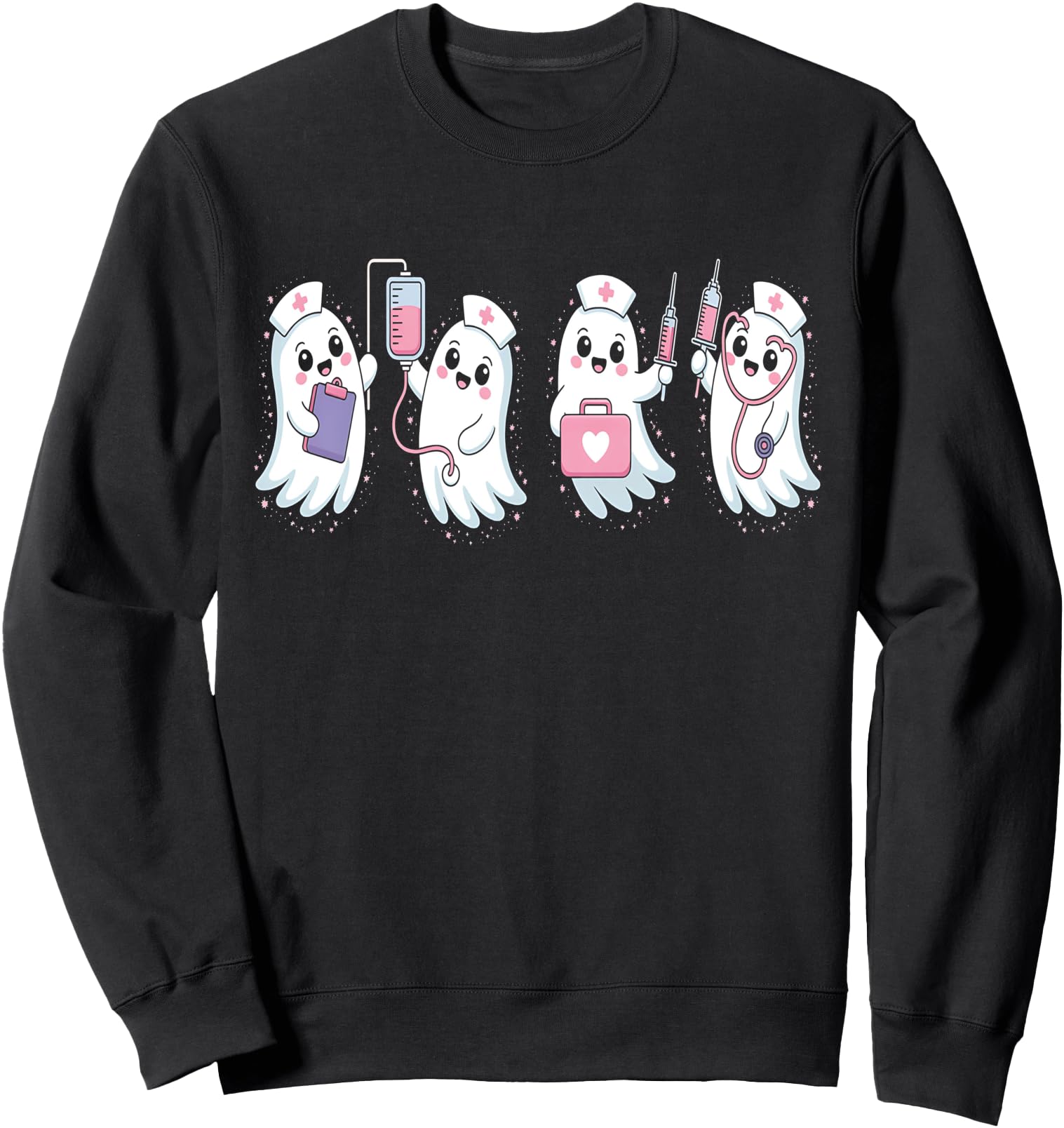 Funny Ghost Spooky Nurse Halloween Cute RN Nurse Sweatshirt