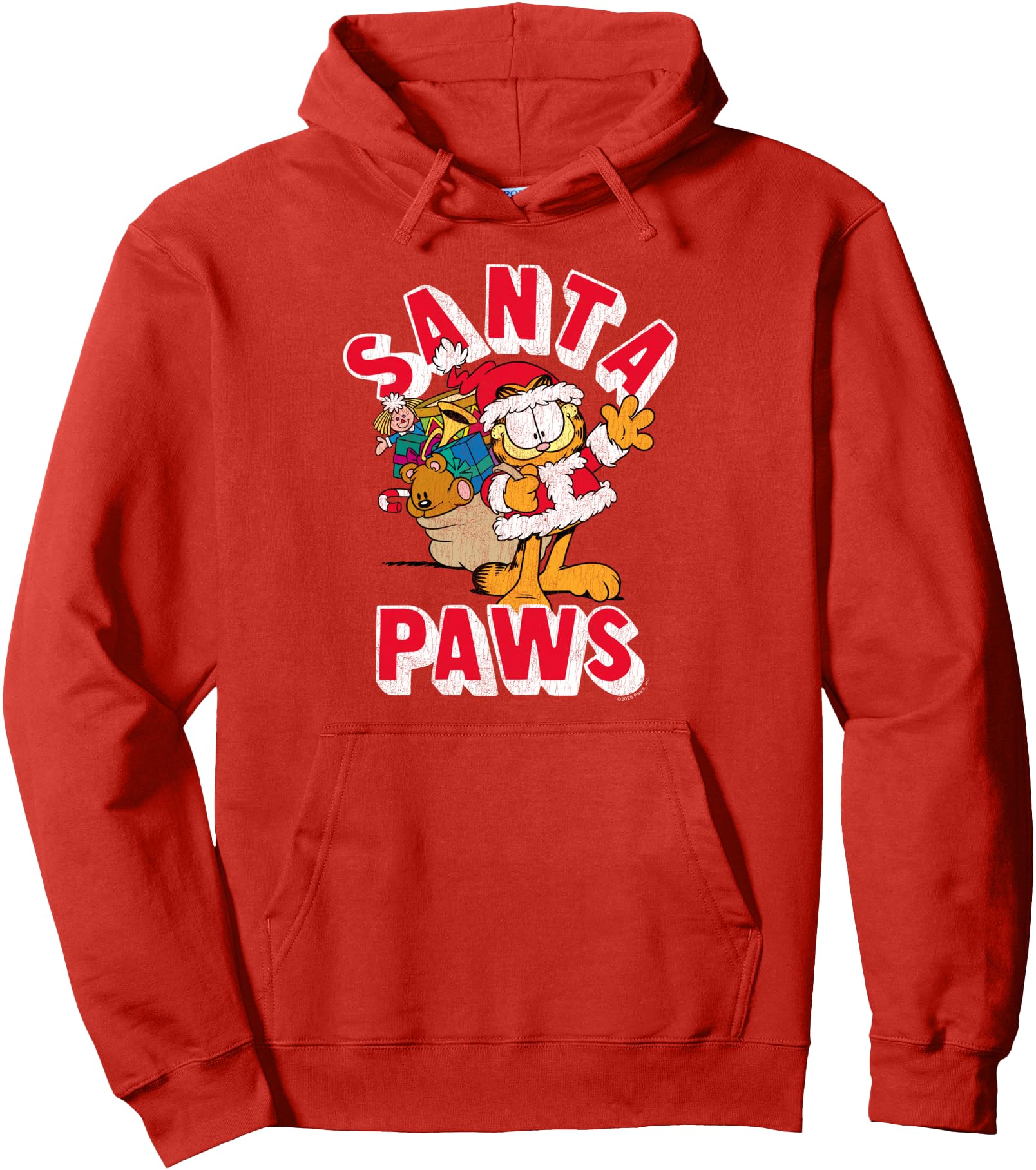 Garfield Santa Paws Cute Christmas Delivery Cartoon Cat Pullover Hoodie