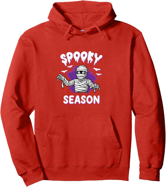 Cartoon Mummy Spooky Season Pullover Hoodie