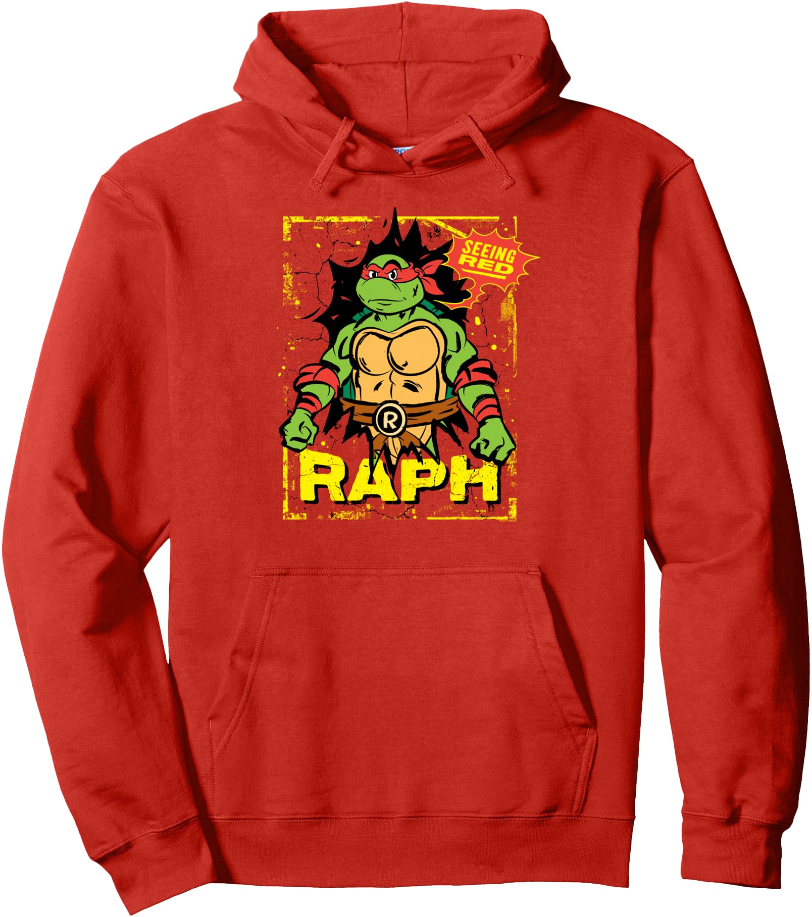 Teenage Mutant Ninja Turtles Raph Seeing Red Cartoon Pullover Hoodie