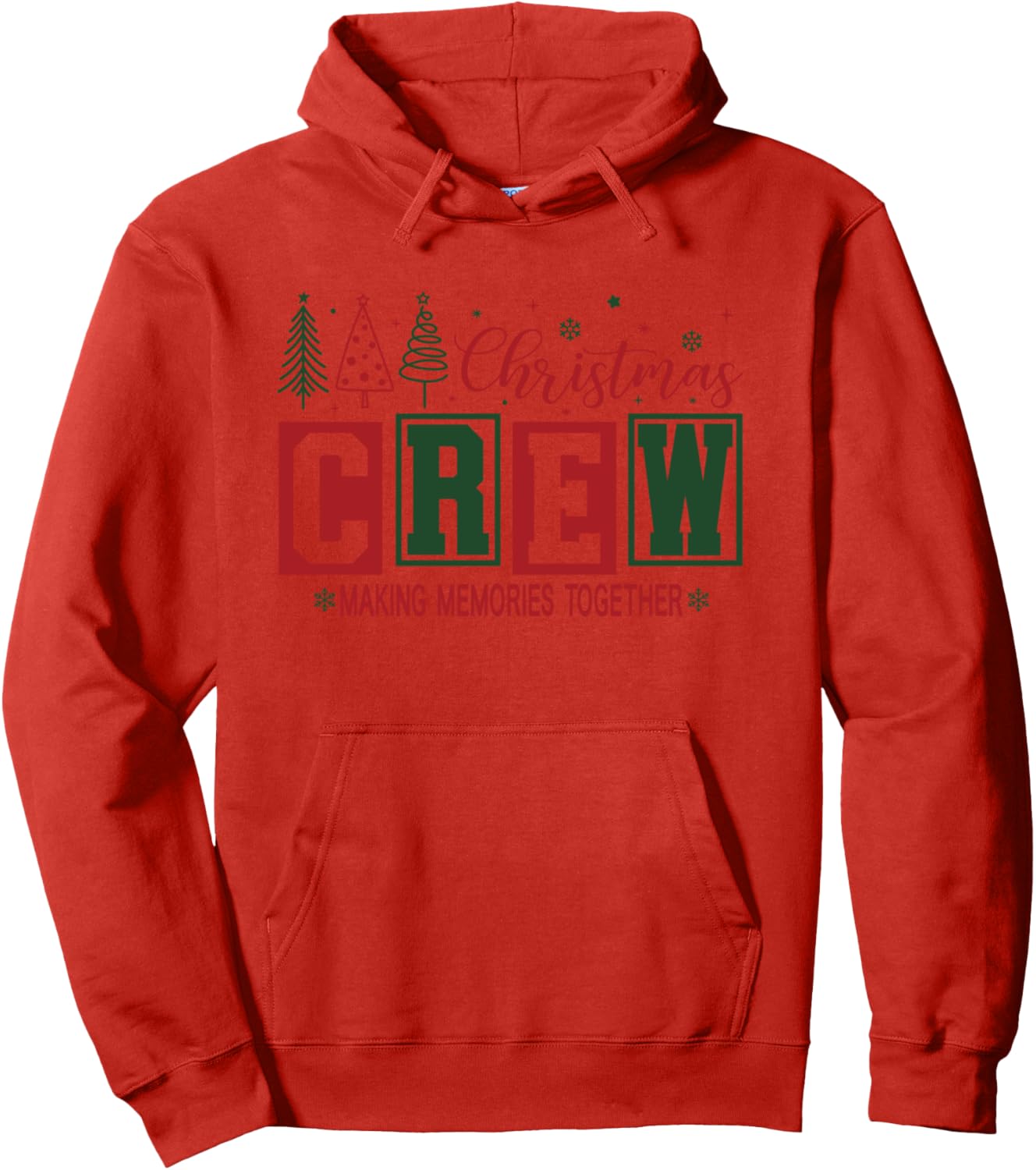 Christmas Crew Matching Family Reunion Graphic Xmas Holiday Pullover Hoodie