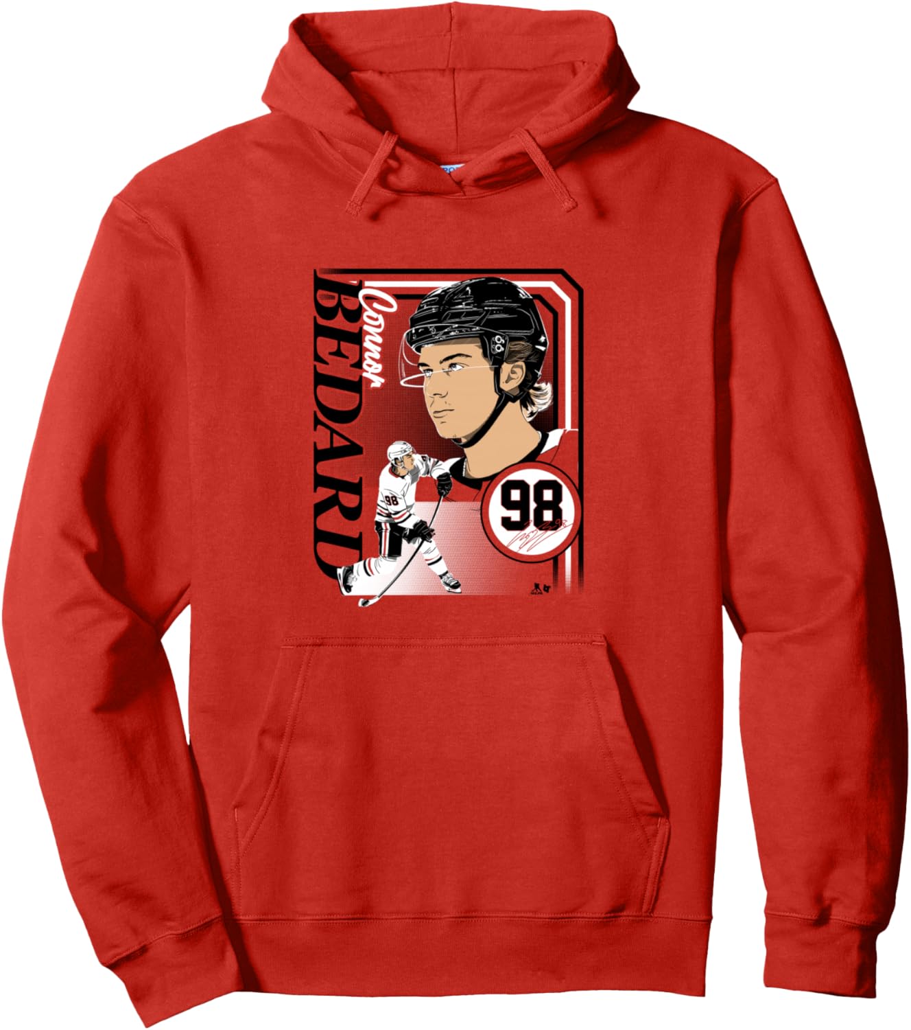 Connor Bedard: Collage Frame - Chicago Hockey Pullover Hoodie