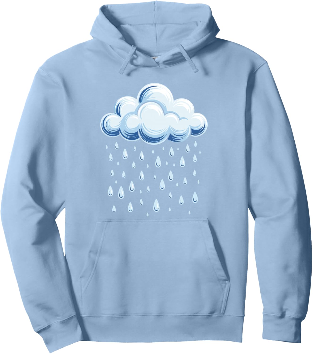 White Clouds Rain Drop Shirt Adult Kids Men Women Costume Pullover Hoodie