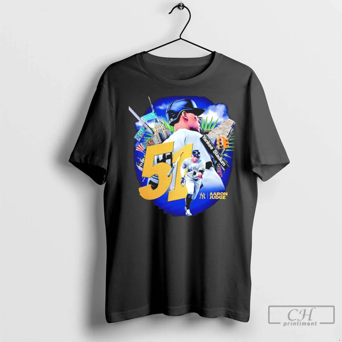 Aaron Judge 51 Homers Season Yankees Stadium T Shirts Tee Premium