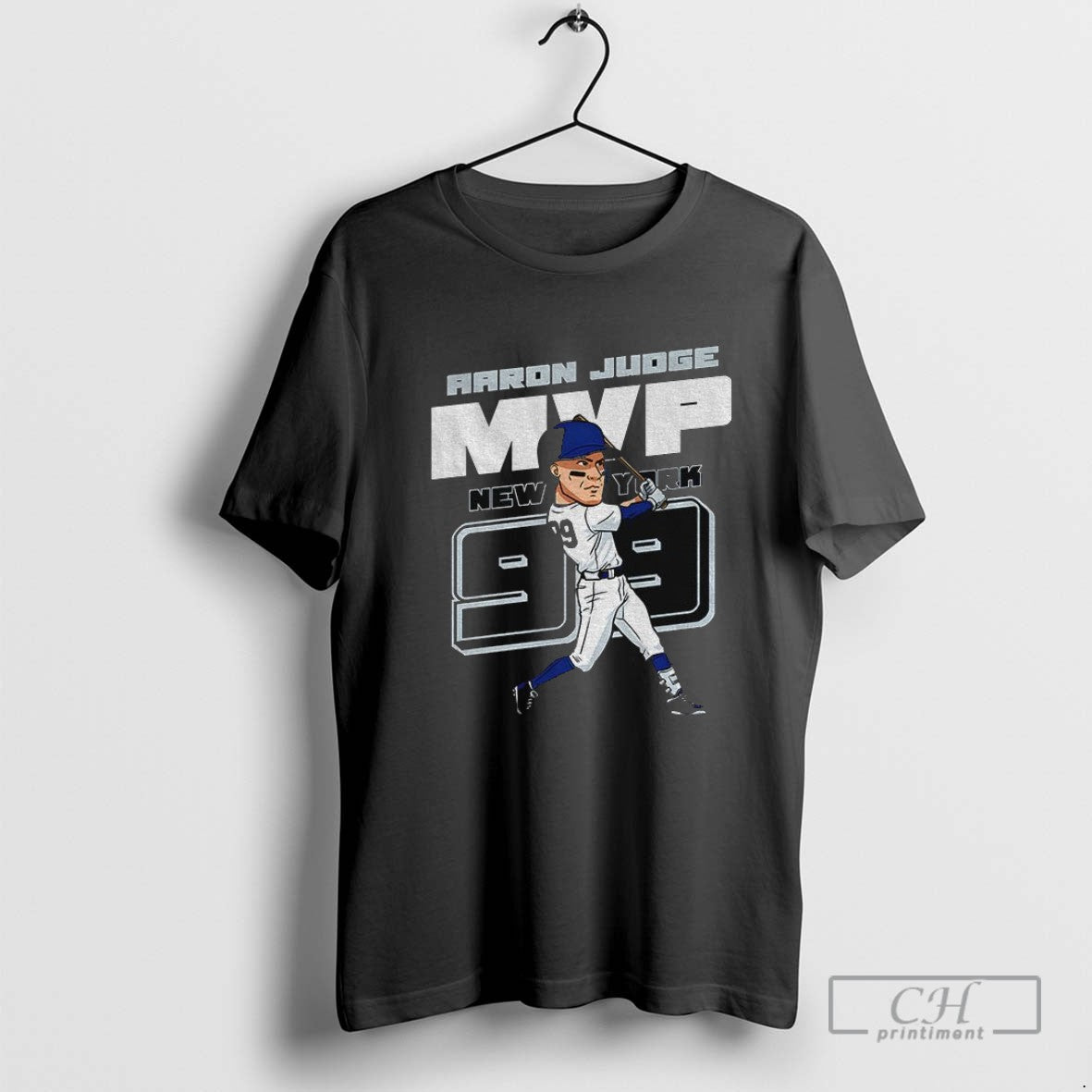 Aaron Judge Mvp Caricature New York Yankees Mlb Baseball Cartoon