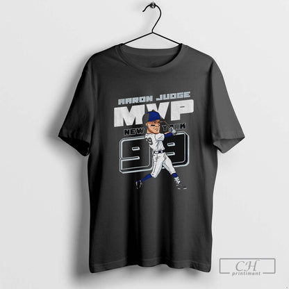 Aaron Judge Mvp Caricature New York Yankees Mlb Baseball Cartoon