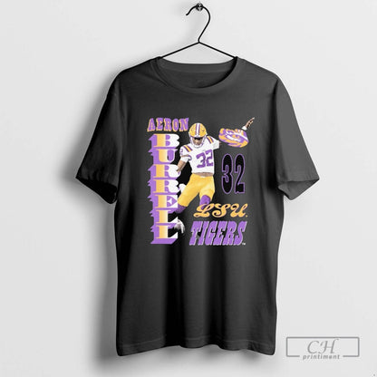 Aeron Burrell Kicking Ball Lsu Tigers Long Sleeve Authentic Art