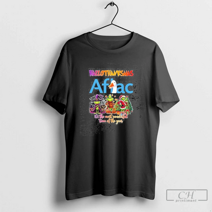 Aflac Logo Hallothanksmas Grinch Its Most Wonderful Time Year Hoodie