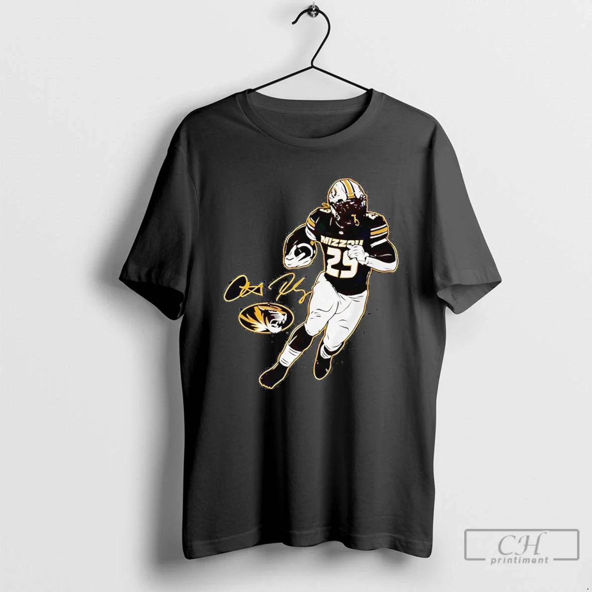 Ahmad Hardy Running Pose Signature Missouri Tigers Shirt Premium