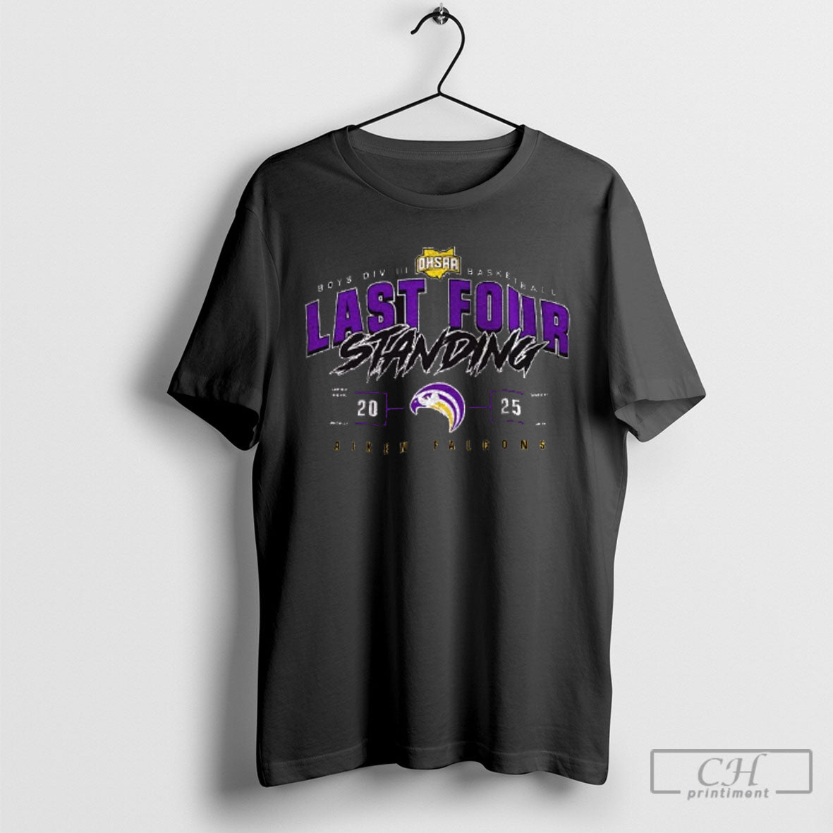 Aiken Falcons 2025 Ohsaa Basketball D3 Last Four Standing Hoodie