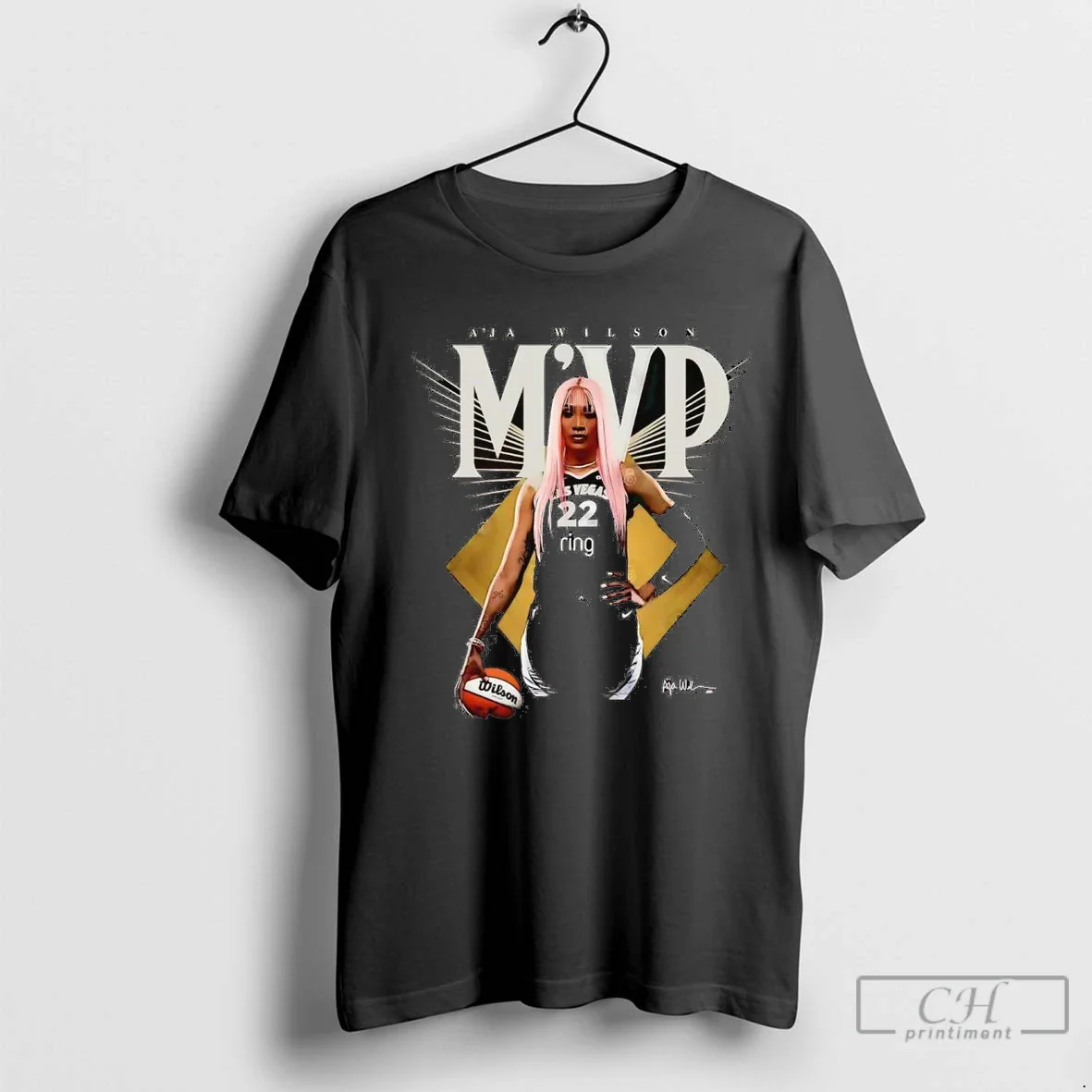 Aja Wilson Mvp Signature Las Vegas Aces Long Sleeve Authentic Design