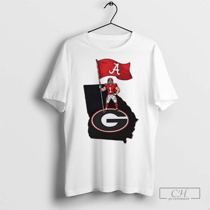 Alabama Crimson Tide Plant Flag Georgia Bulldogs T Shirts Tank Top