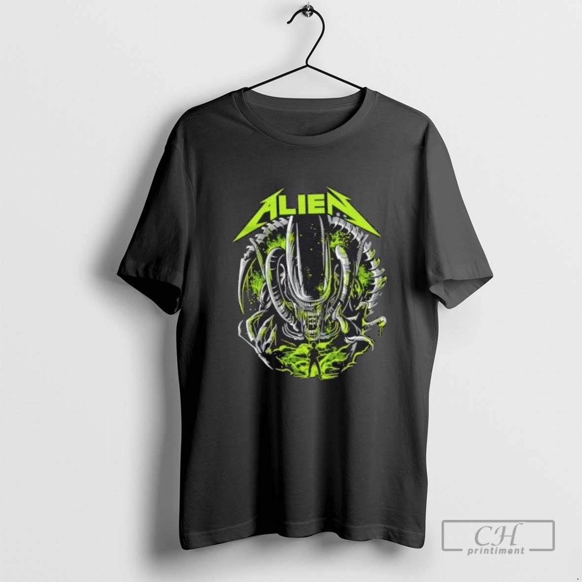 Alien Metal Xenomorph Terror Shirt Retro Art