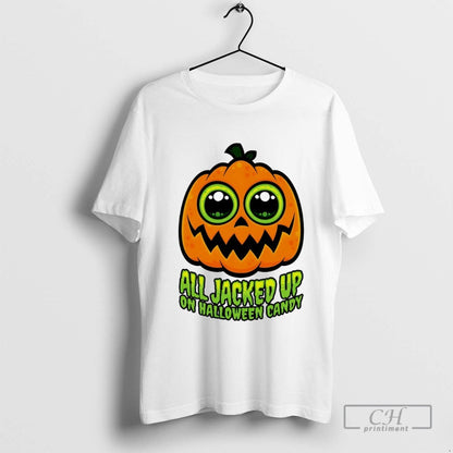 All Jacked Up Halloween Candy Pumpkin Long Sleeve Modern Look