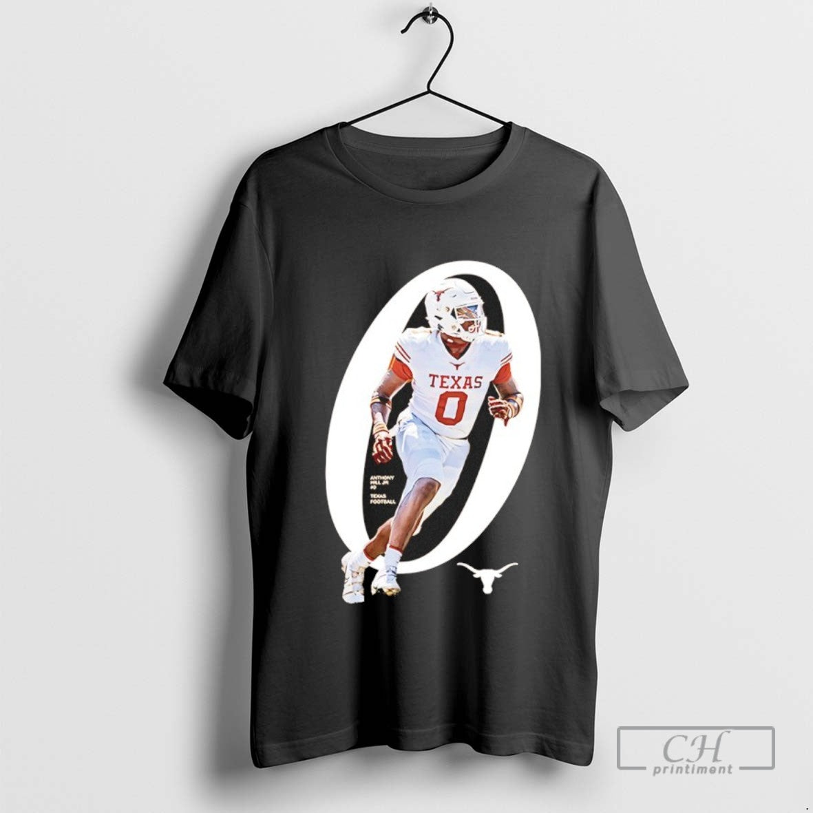 Anthony Hill Jr 1 Texas Longhorns 2025 Ncaa Player Tee Premium Art