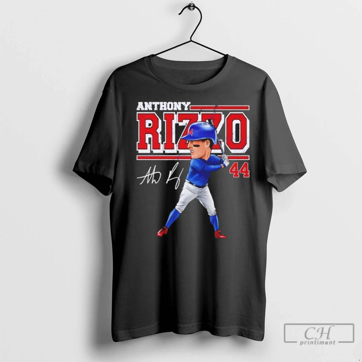 Anthony Rizzo 44 Chicago Cubs Autographed Cartoon T Shirts Hoodie