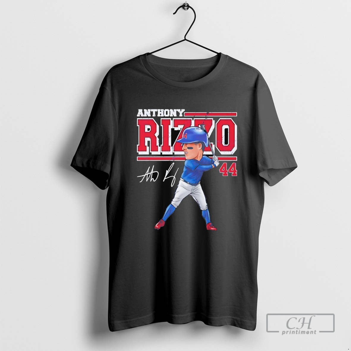 Anthony Rizzo Cartoon Batting Chicago Cubs Tank Top Exclusive Merch