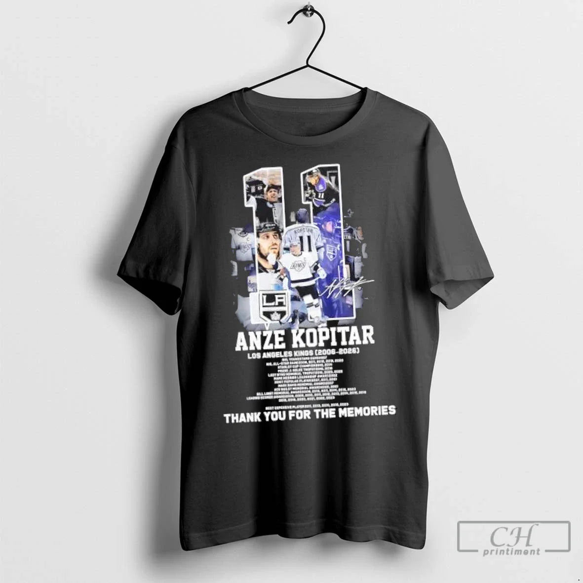 Anze Kopitar 11 Los Angeles Kings Thank You Memories Signature T