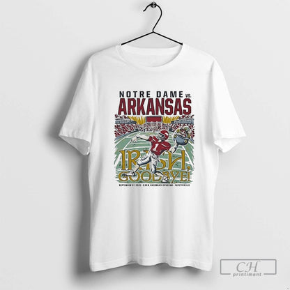 Arkansas Razorbacks Vs Notre Dame 2025 Irish Goodbye Long Sleeve