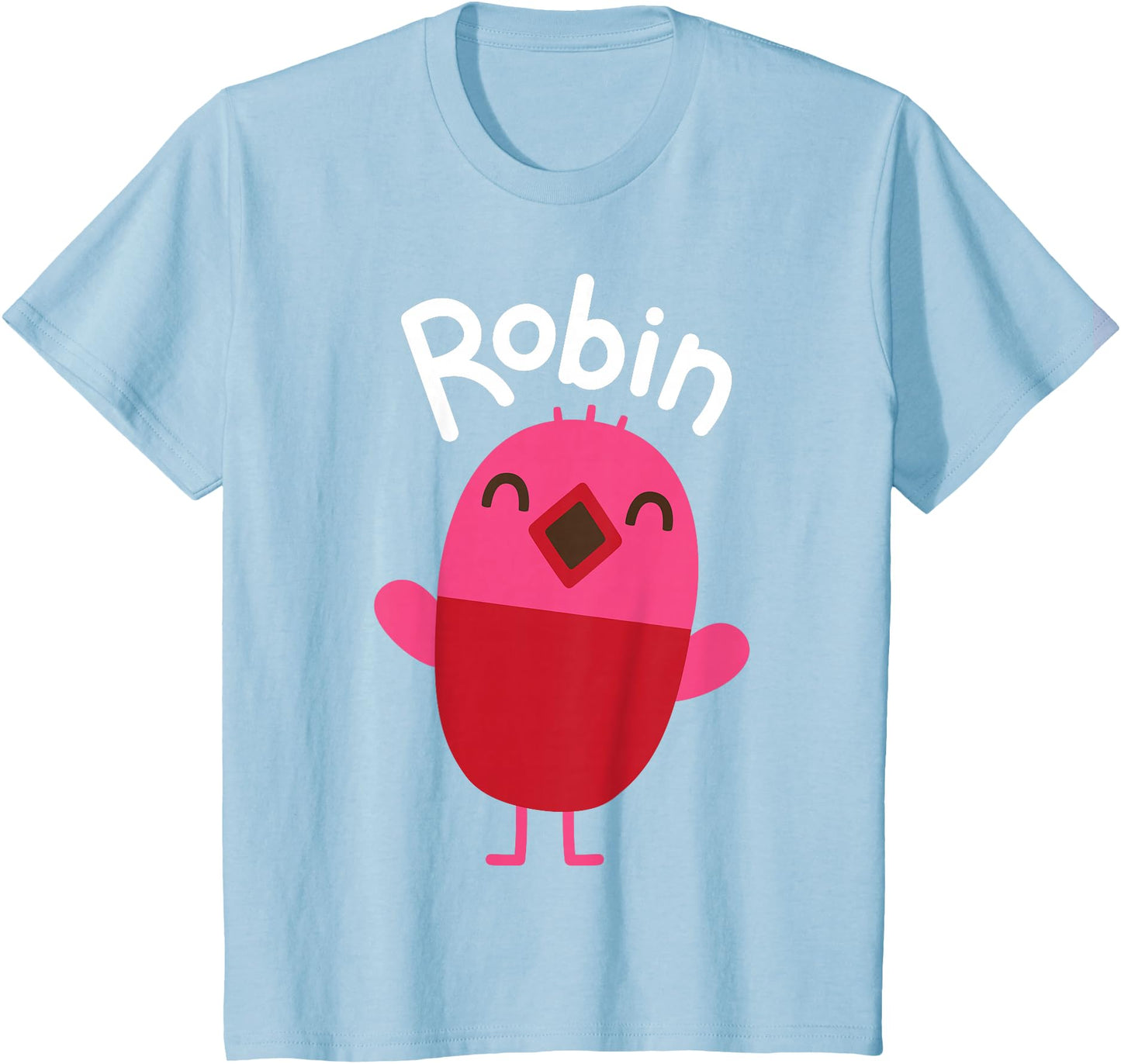 Sago Mini Robin Unisex-Kids Blue Cartoon Bird Character T-Shirt, 2, Mandarin Collar, Short Sleeve, Modern Classic Fit, Polycotton, Machine Wash