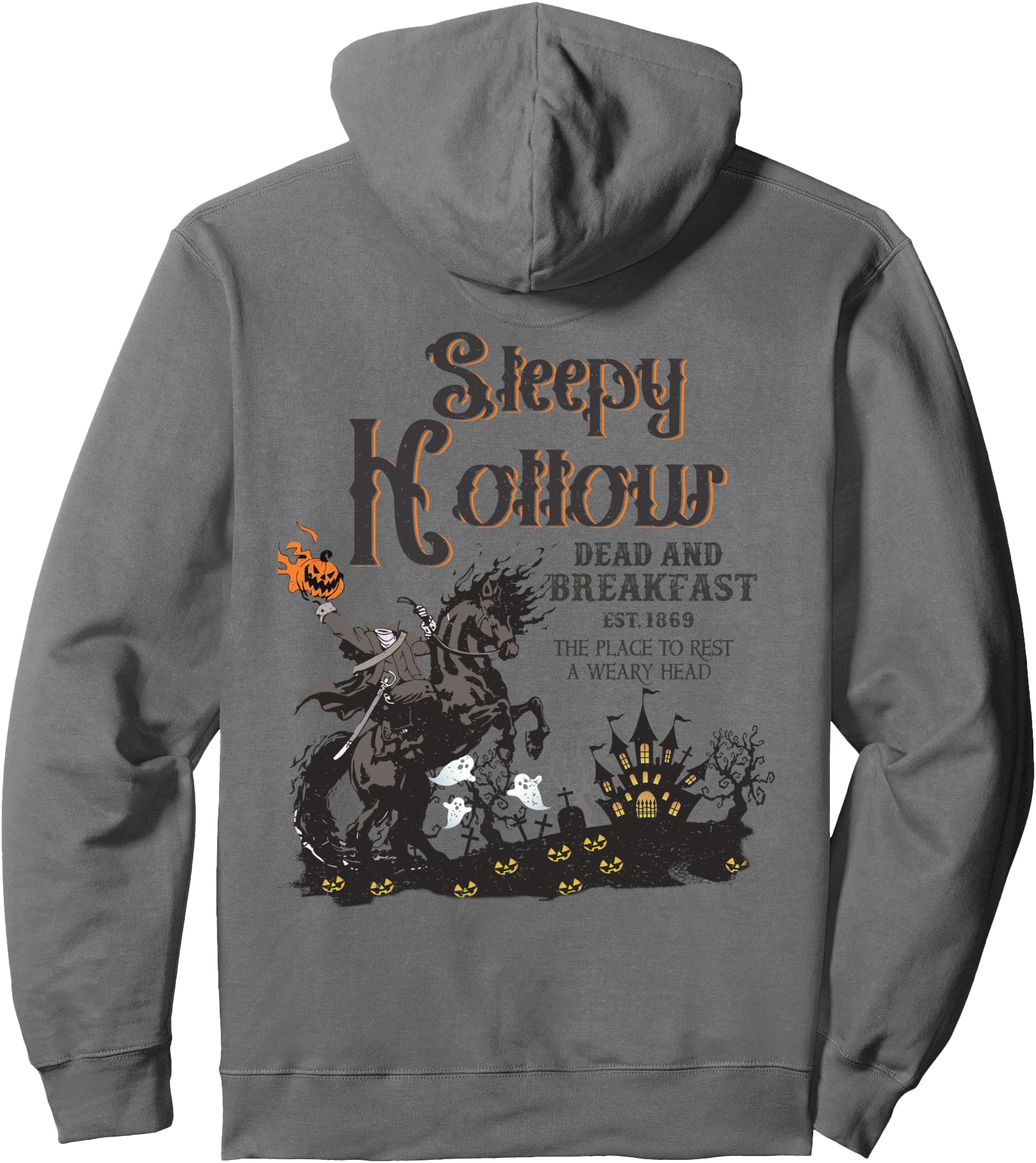 Retro Mind Your Head Sleepy Hollow Headless Spooky Halloween Pullover Hoodie