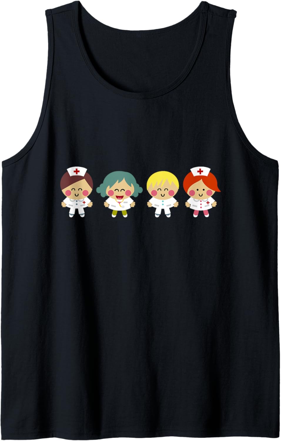 Nurses Hospital Kawaii Chibi Funny Tank Top