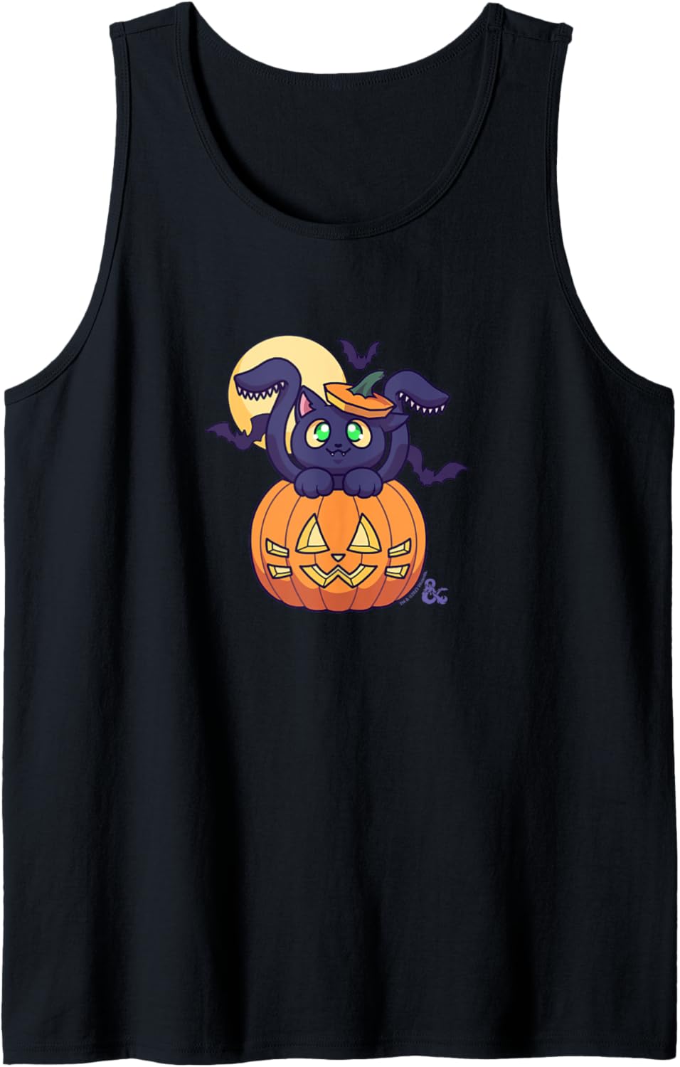 Dungeons & Dragons Halloween Chibi Monster Cat Logo Tank Top