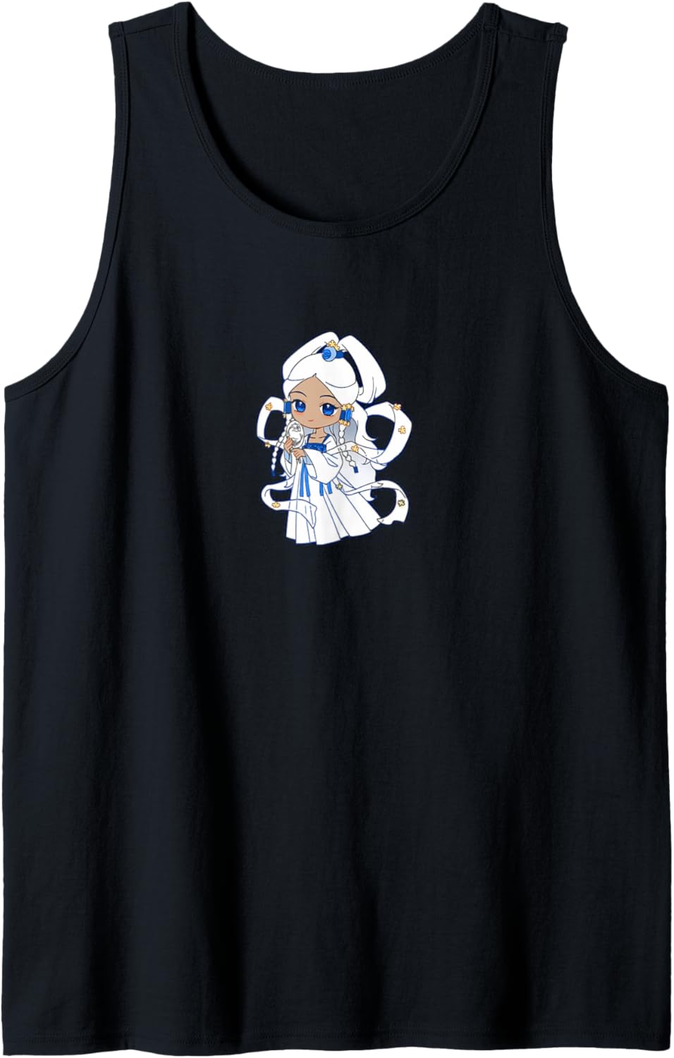 adorable anime chibi moon princess with white hair Tank Top