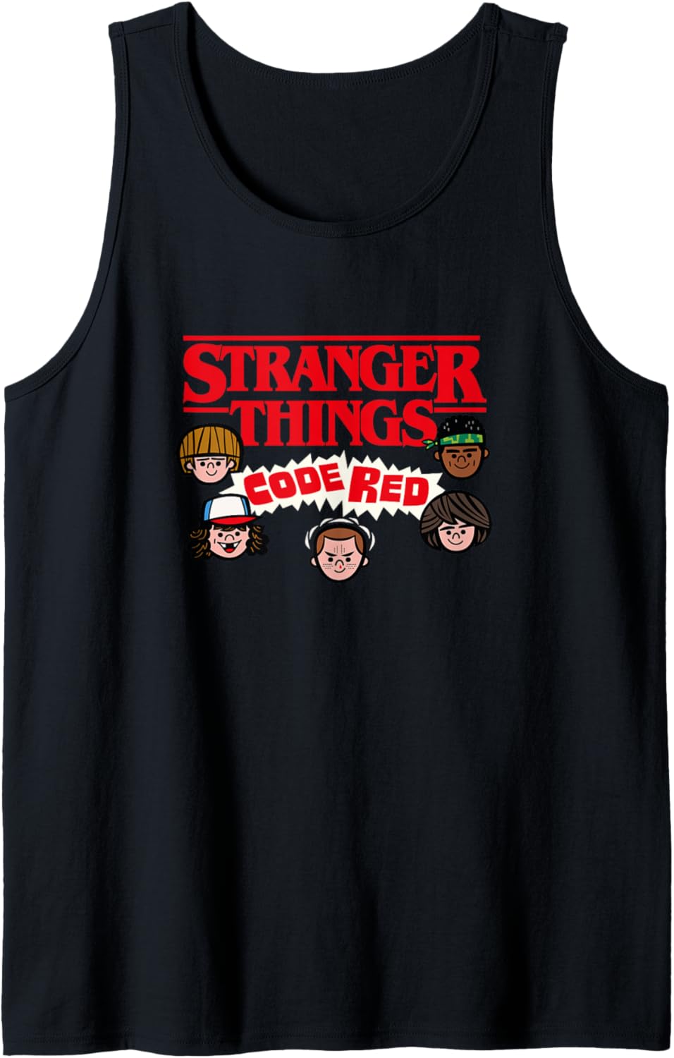 Stranger Things Code Red Vintage Chibi Party Group Icons Tank Top