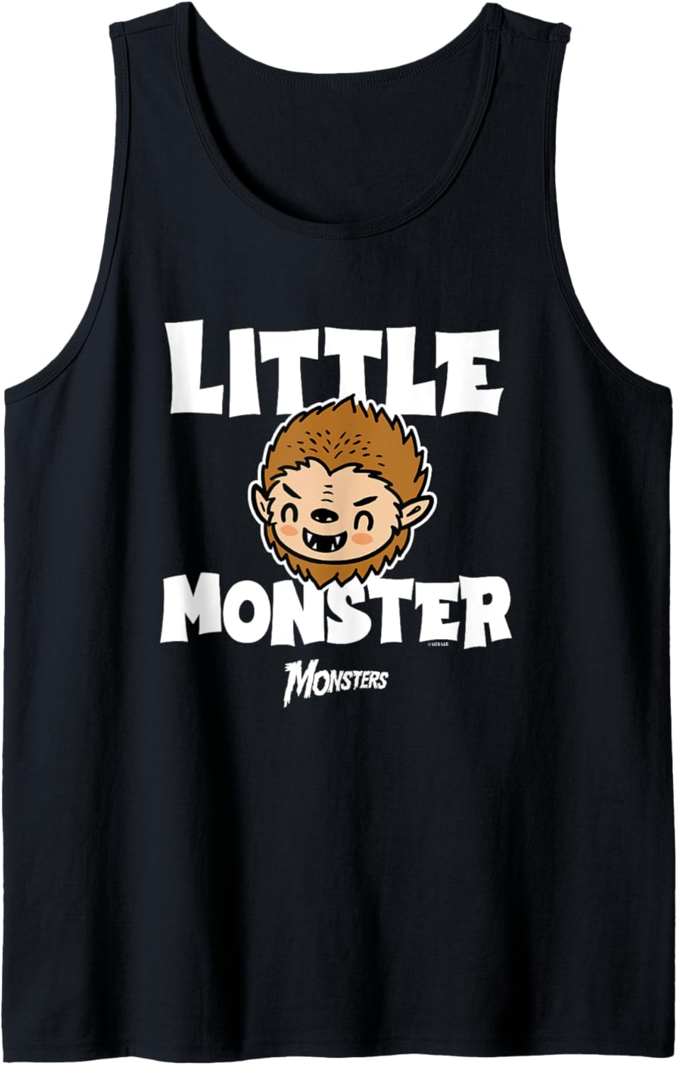 Universal Monsters Little Monster Chibi Wolfman Logo V2 Tank Top