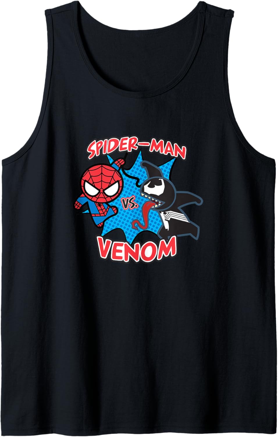 Marvel Kawaii Spider-Man VS Venom Epic Chibi Fight Tank Top