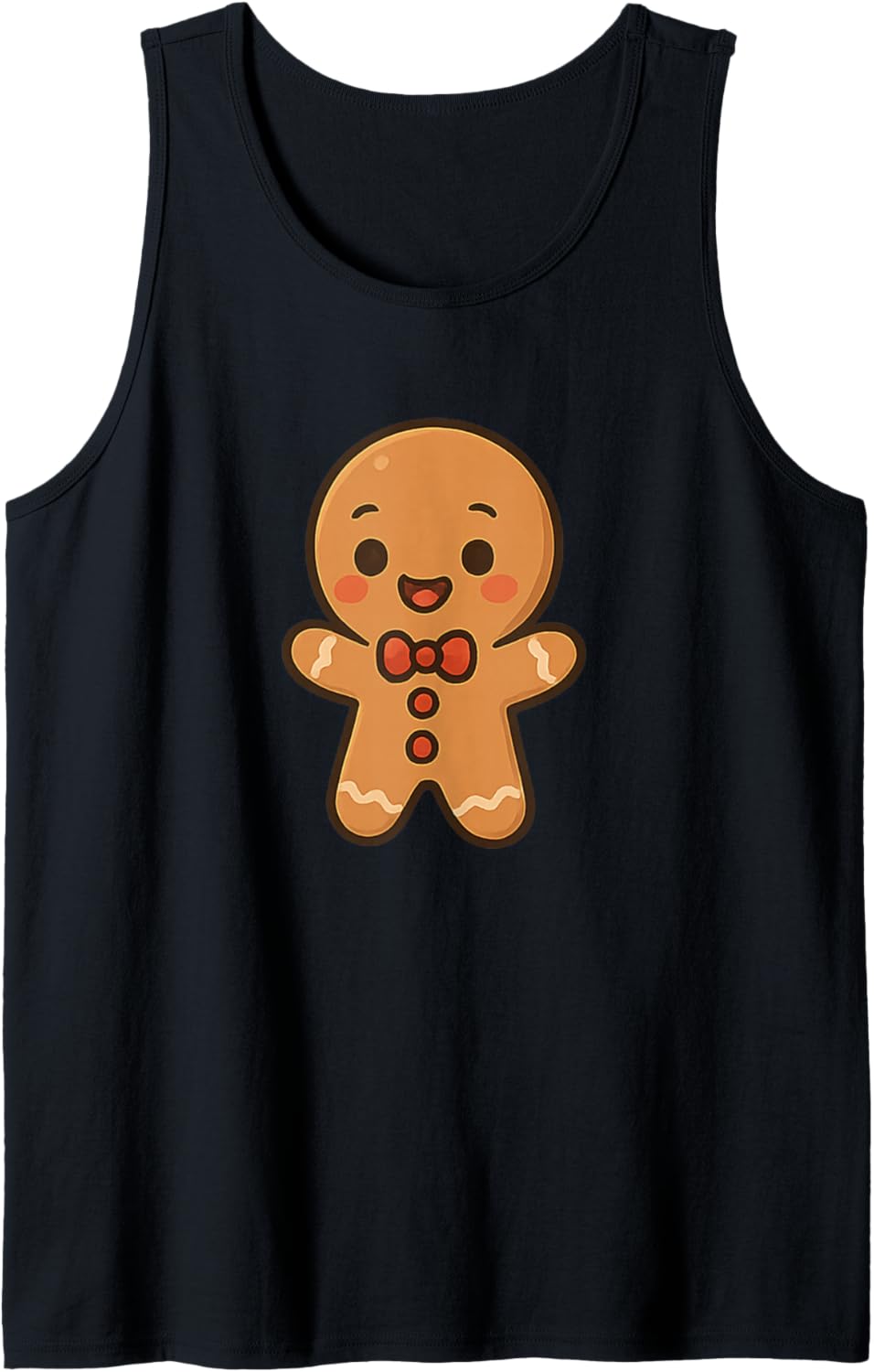 Cute Gingerbread Man Cookie Christmas Chibi Tank Top