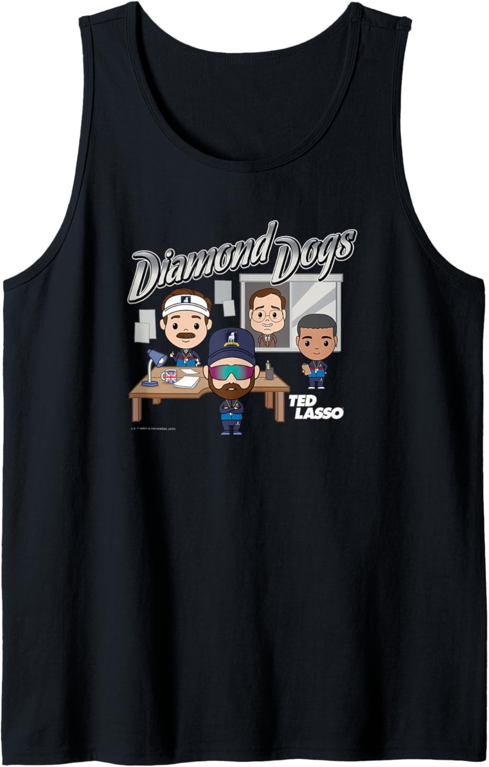 Ted Lasso Diamond Dogs Group Shot Office Chibi Style Tank Top