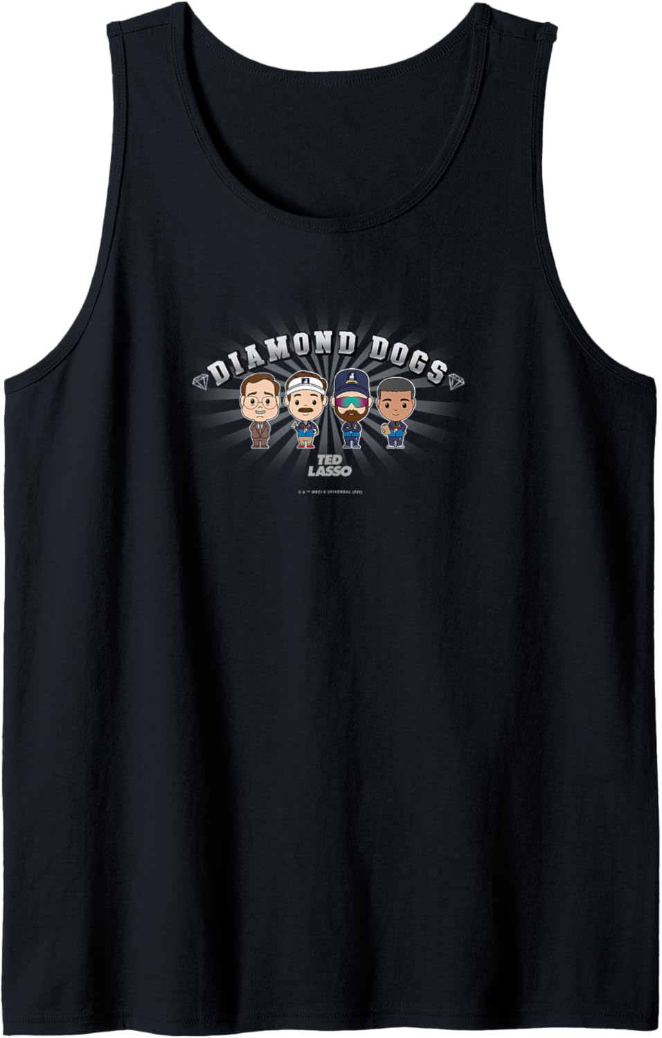 Ted Lasso Diamond Dogs Group Shot Chibi Style Tank Top