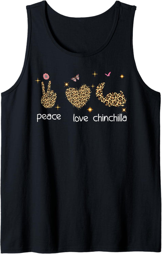 Chinchillin pet lover chinchilla lover peace love Chinchilla Tank Top