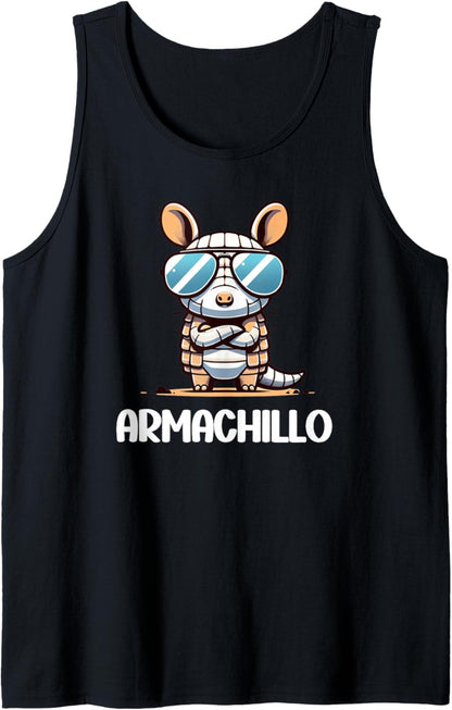 Cute Chibi Armadillo Armachillo Kids Boys Girls Tank Top