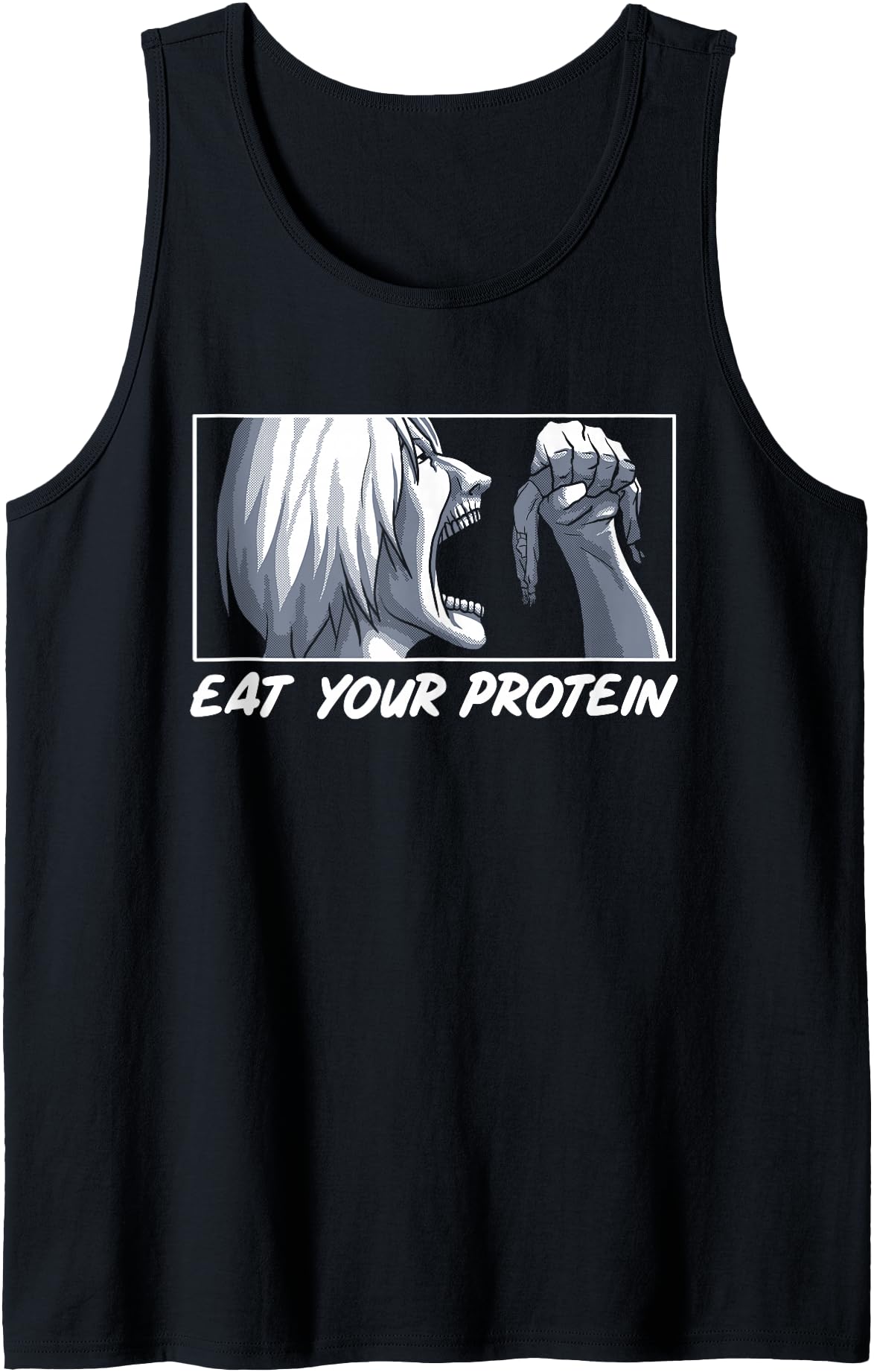 Eat Your Protein Anime Gym Manga Bodybuilding Fitness Anime Tank Top