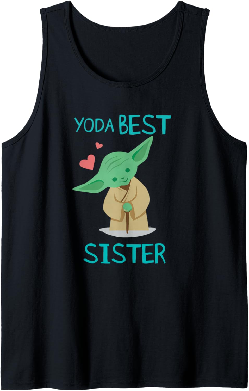 Star Wars Yoda Best Sister Yoda Chibi Portrait Family Tank Top