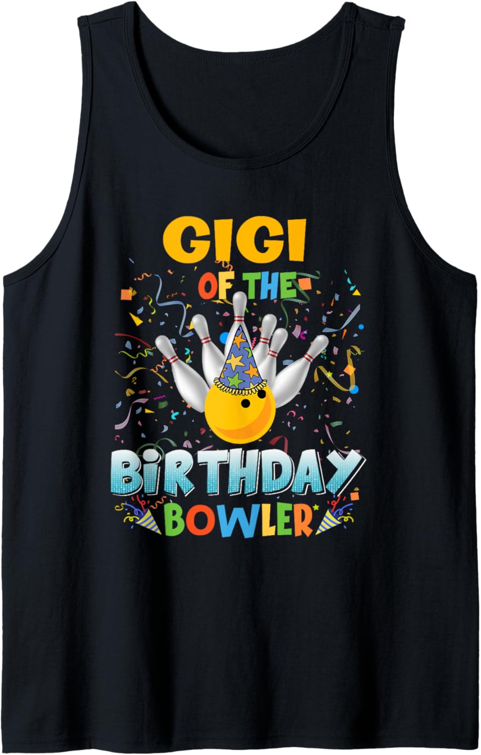 Bowling Gigi Of The Birthday Bowler Vintage Xmas Tank Top