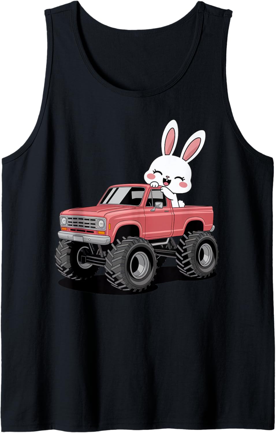 Chibi Monster Truck With Angel Bunny Tank Top