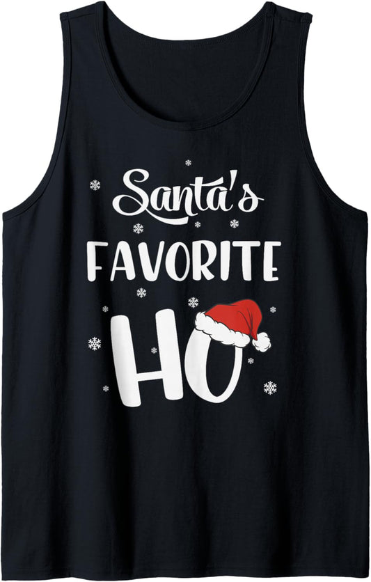 Christmas funny santa Ho xmas apparel men women Tank Top