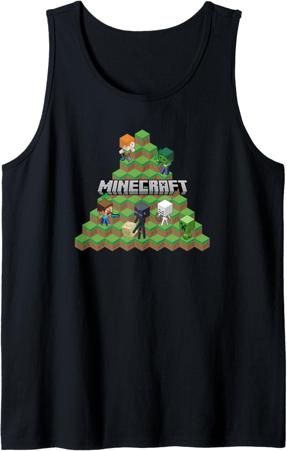 Minecraft Group Shot Hillside Chibi Tank Top