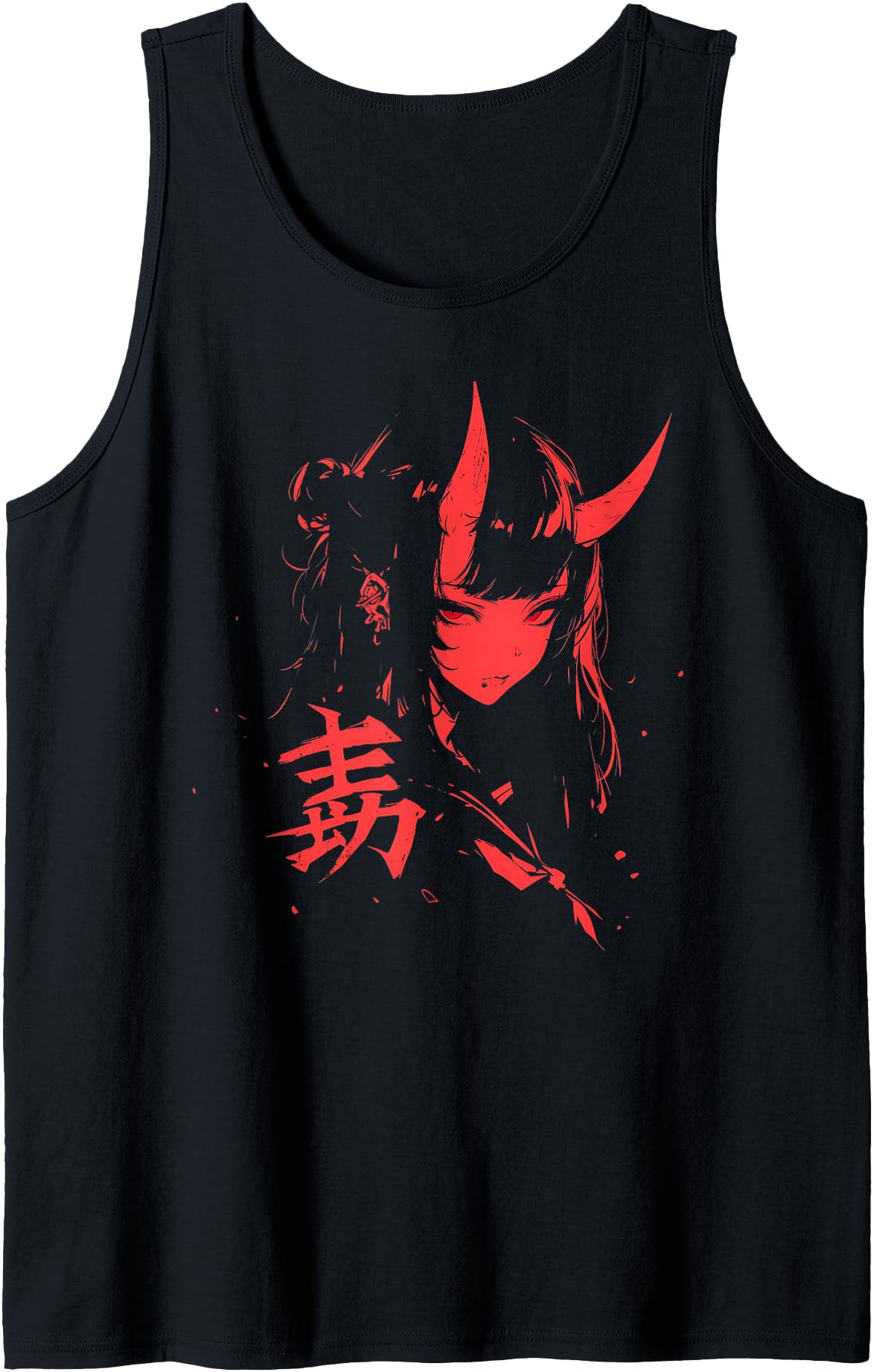 Gothic Anime Demon Waifu Cute Japan Manga Vaporware Retro Tank Top