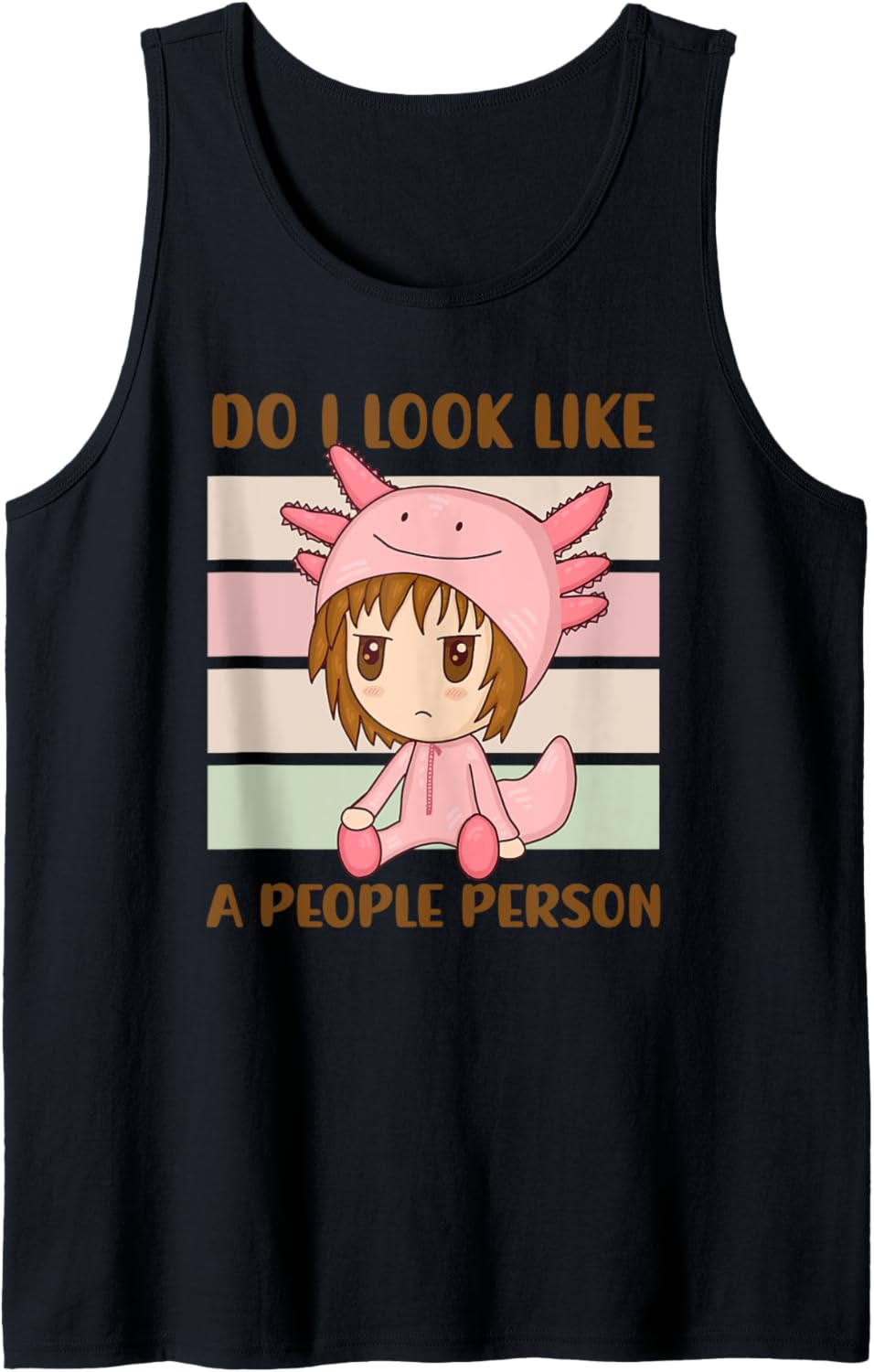 Do I Look Like People Person Introvert Antisocial Chibi Tank Top