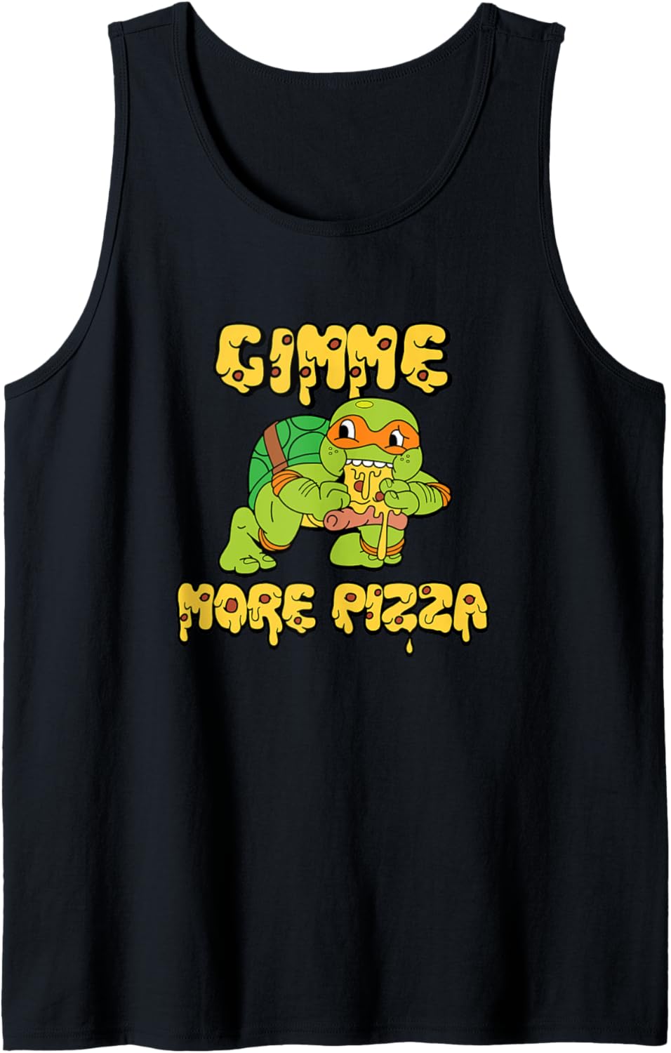 Teenage Mutant Ninja Turtles Mikey Gimme More Pizza Chibi Tank Top
