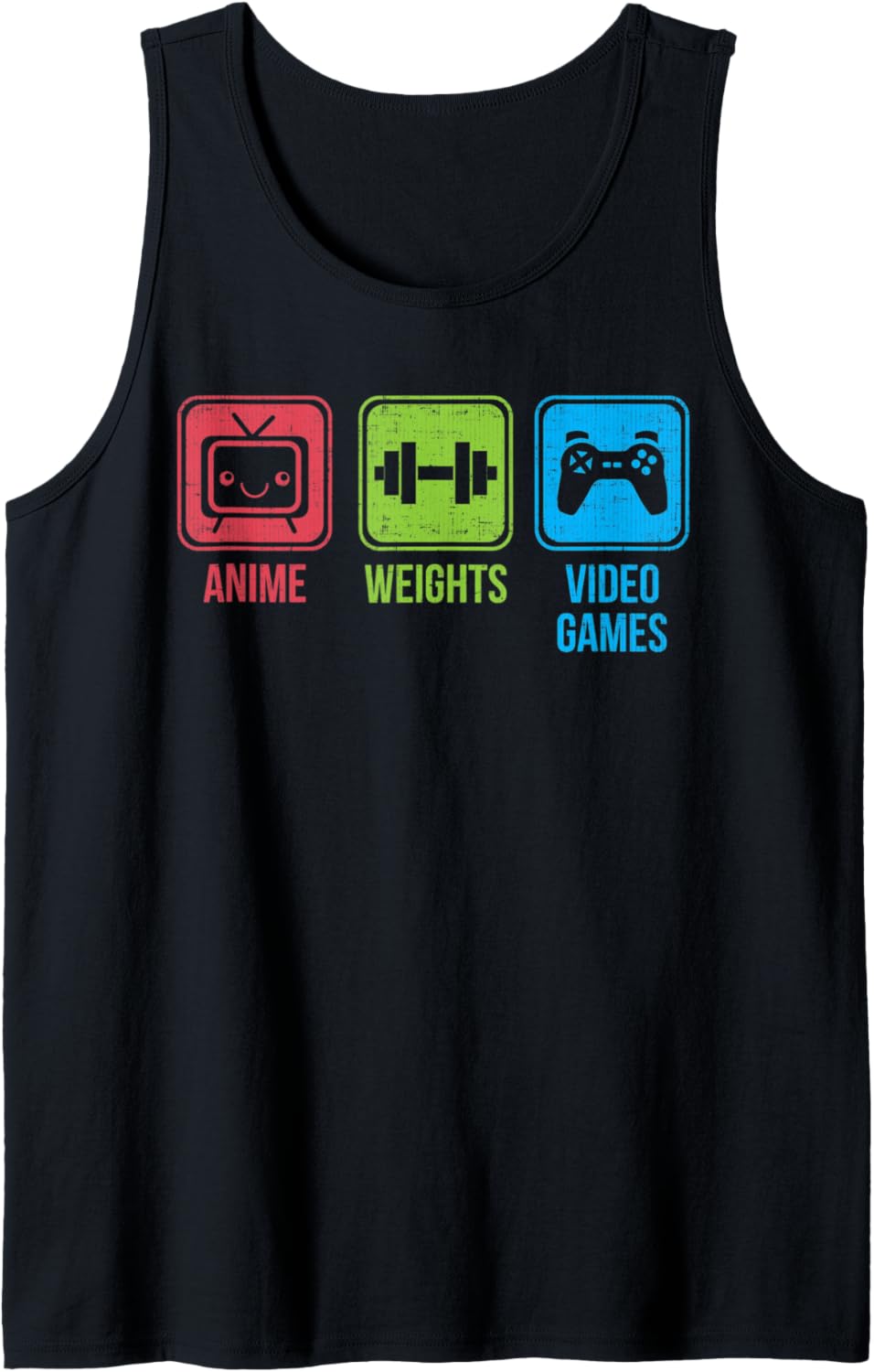 Anime, Weights, Video Games - Otaku Workout Tank Top