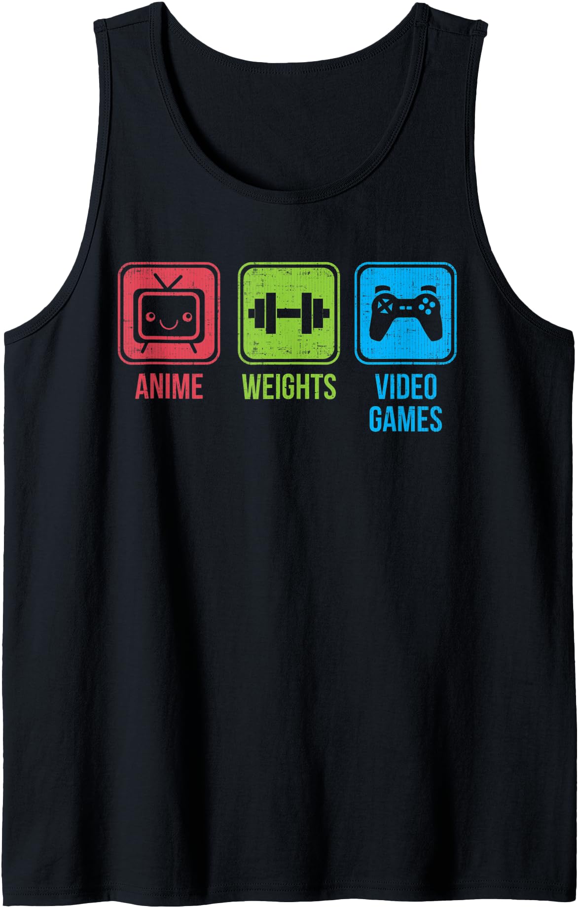Anime, Weights, Video Games - Otaku Workout Tank Top