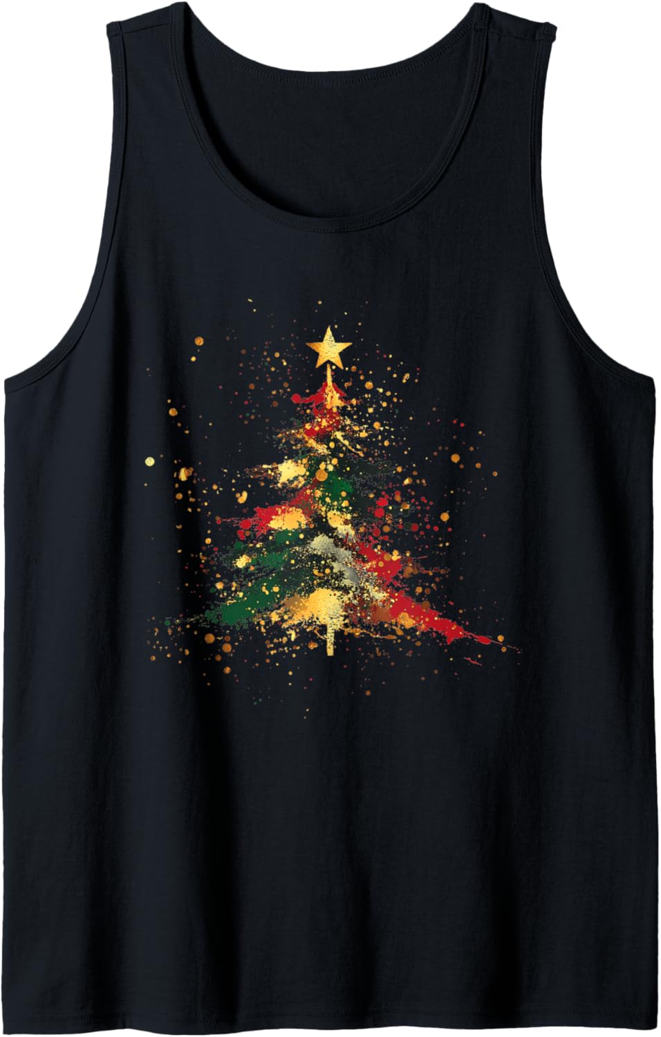 Artistic Colorful Christmas Tree Xmas Tank Top