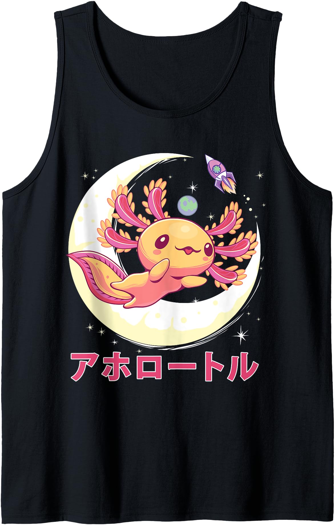 Pastel Goth Axolotl Shirt Japanese Anime Aesthetic Nu Goth Tank Top